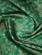 Shades of Green Floral Designbanaras Semi Silk Saree By Gayathri Reddy Designer Studio | Grocsy
