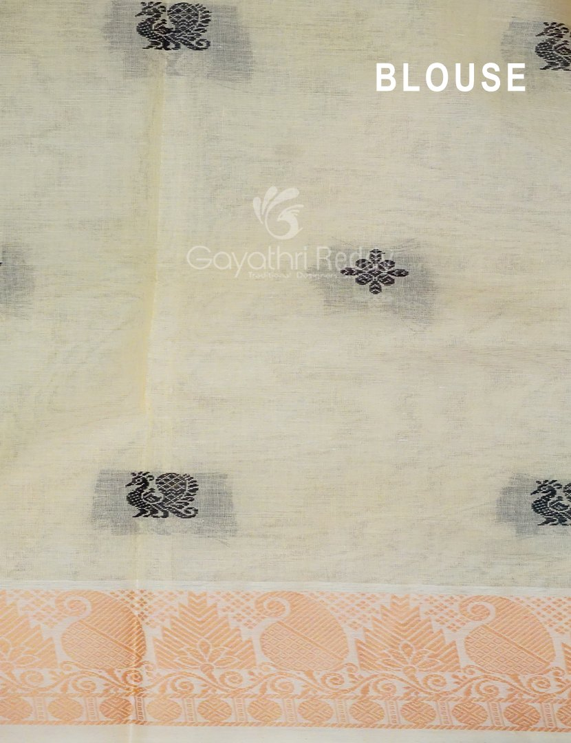 Kalanetha Shades of Peach Pure Kanchi Cotton Saree With Kanchi Traditional Borders By Gayathri Reddy Designer Studio | Grocsy