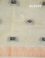 Kalanetha Shades of Peach Pure Kanchi Cotton Saree With Kanchi Traditional Borders By Gayathri Reddy Designer Studio | Grocsy