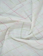 Dual Shade of Milk White And Leaf Green Pure Mangalgiri Cotton By Gayathri Reddy Designer Studio | Grocsy