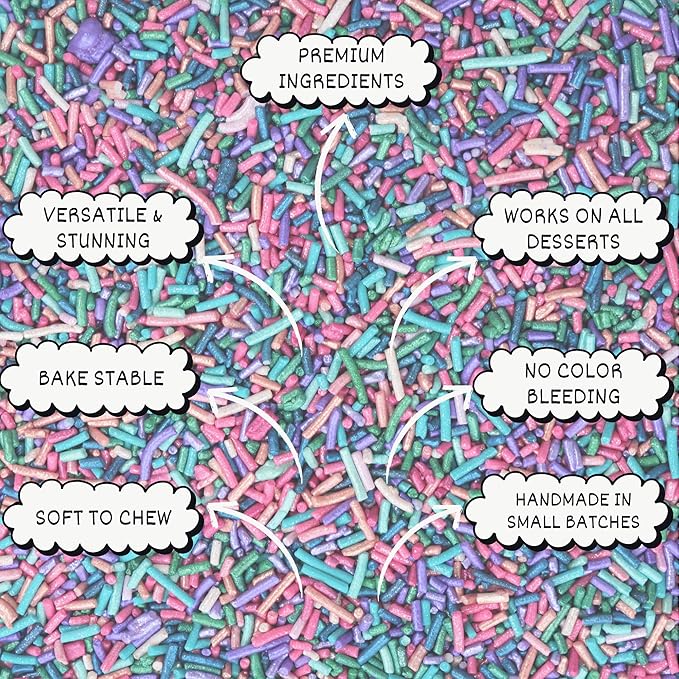 Confect Rainbow Sprinkles for Decoration 06 | Grocsy