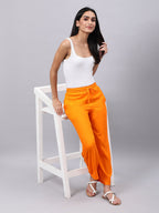 Souchii Women Orange Trousers | Grocsy
