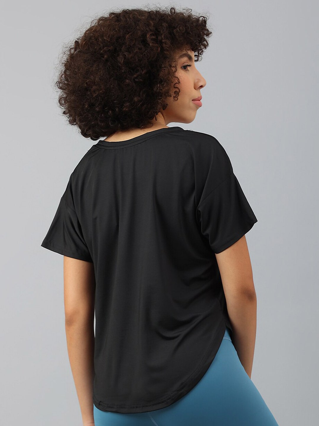 MKH Women Typography Drop-Shoulder Sleeves Dri-FIT Sports T-shirt | Grocsy