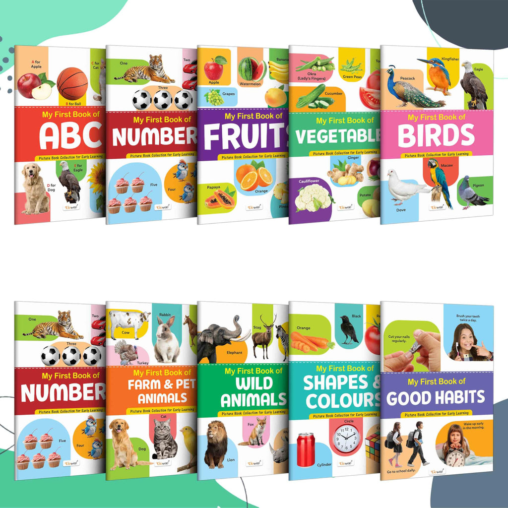 My First Picture Book Collection For Early Learning : Books For Children, Learning Picture Library For Kids, Toddler Book, Early Learning Book With 10 Topics | Grocsy