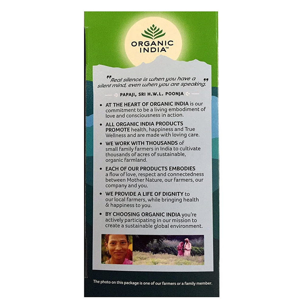 Organic India Tulsi Brahmi Tea 25 Tea Bags | Grocsy
