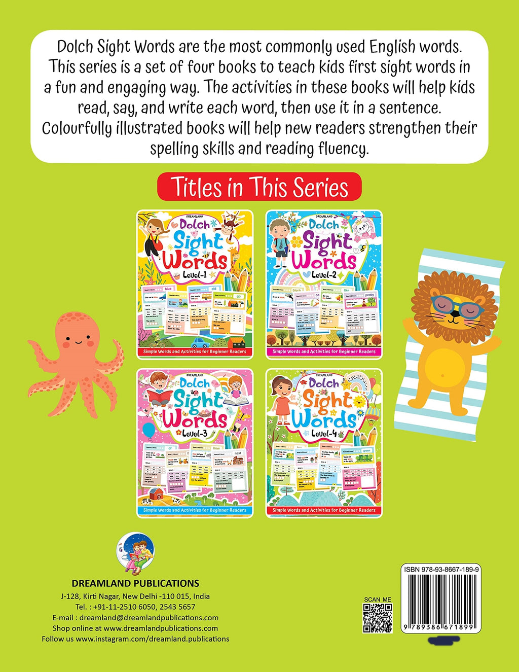 Dreamland Dolch Sight Words Level 1- Simple Words and Activities for Beginner Readers | Grocsy