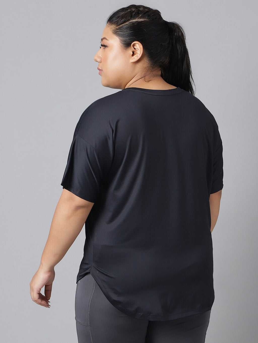 MKH Plus Size Typography Printed Dri-FIT Sports T-Shirt | Grocsy