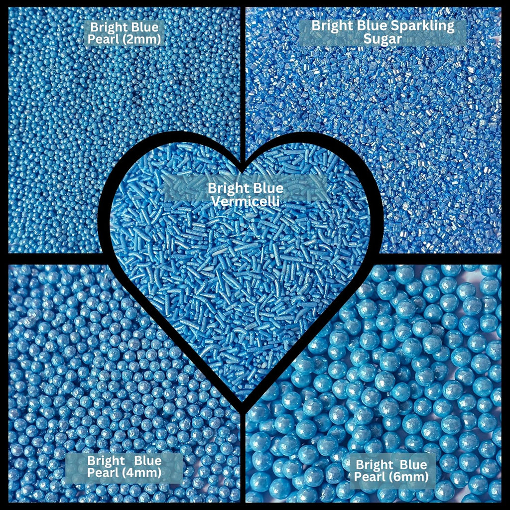 Confect Sprinkles for Cakes & Cupcakes Decoration | USP-9(Bright Blue) | Grocsy