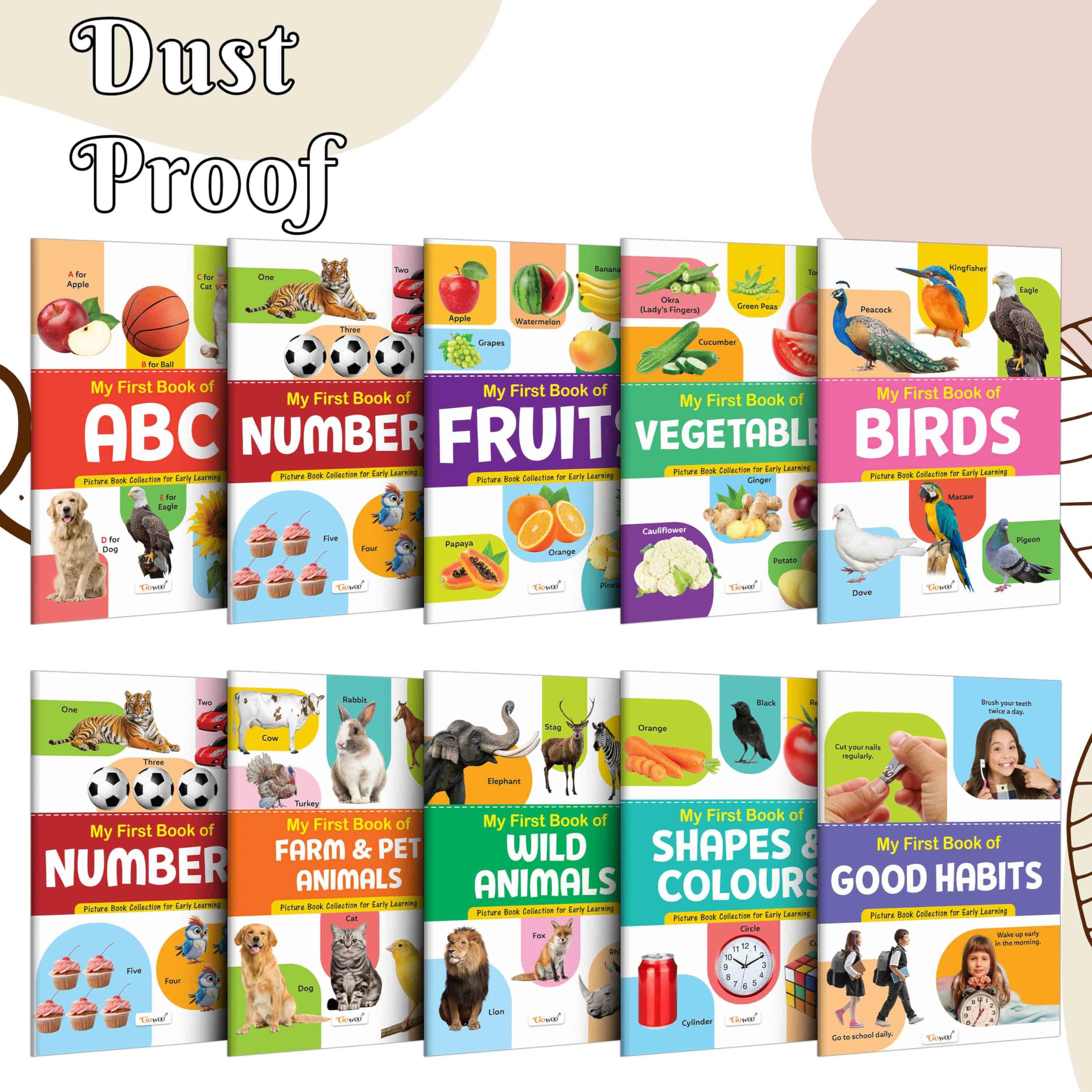 My First Picture Book Collection For Early Learning : Books For Children, Learning Picture Library For Kids, Toddler Book, Early Learning Book With 10 Topics | Grocsy