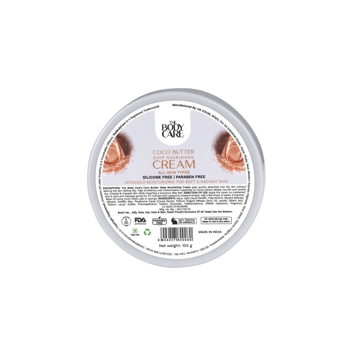 The Body Care Nourishing Coco Butter Cream | Grocsy