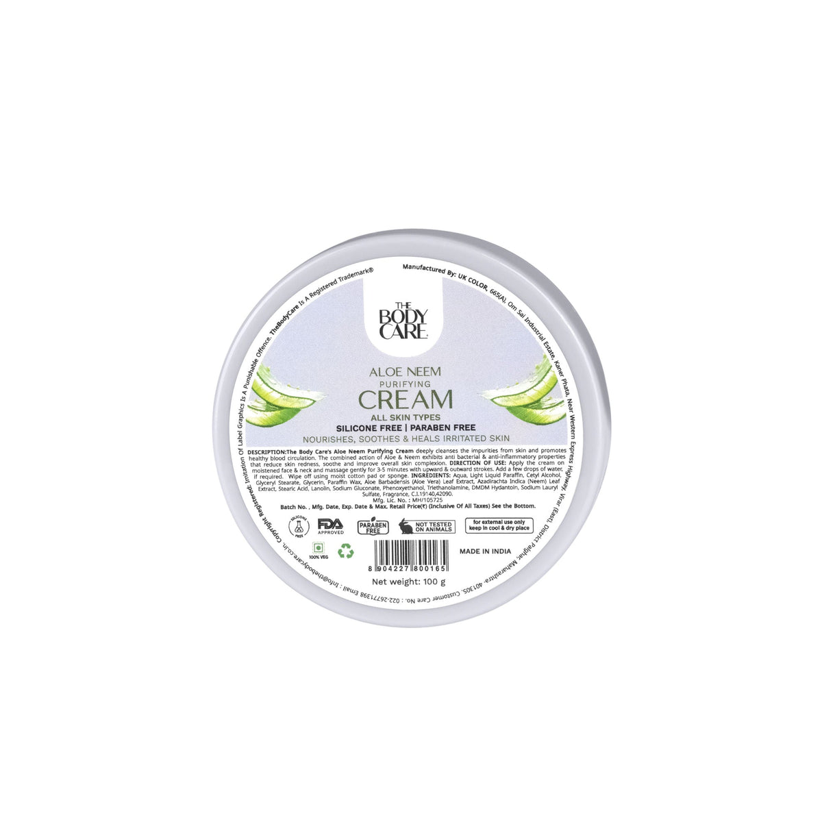 Aloe Neem Purifying Cream | Grocsy
