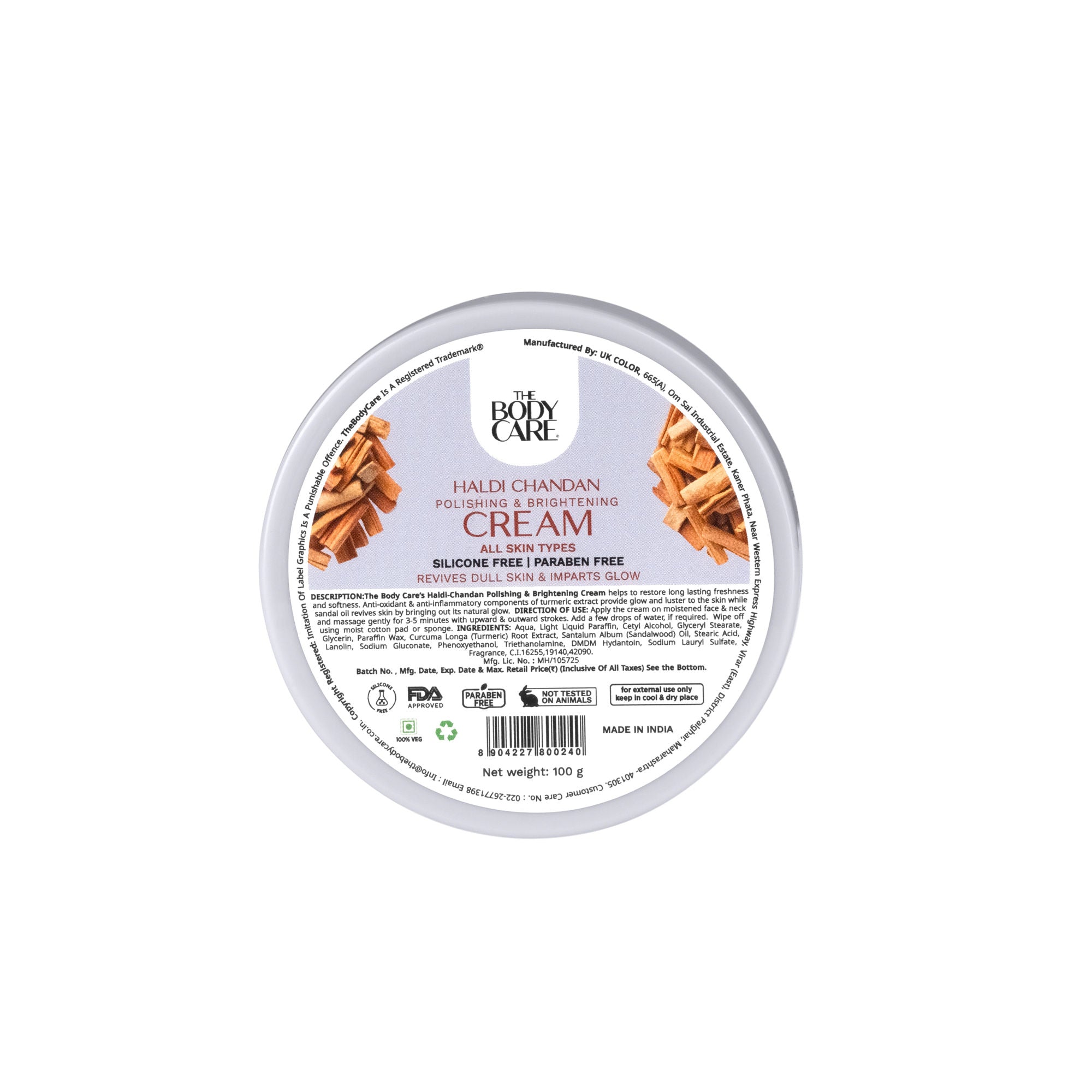 Haldi-Chandan Polishing & Brightening Cream | Grocsy