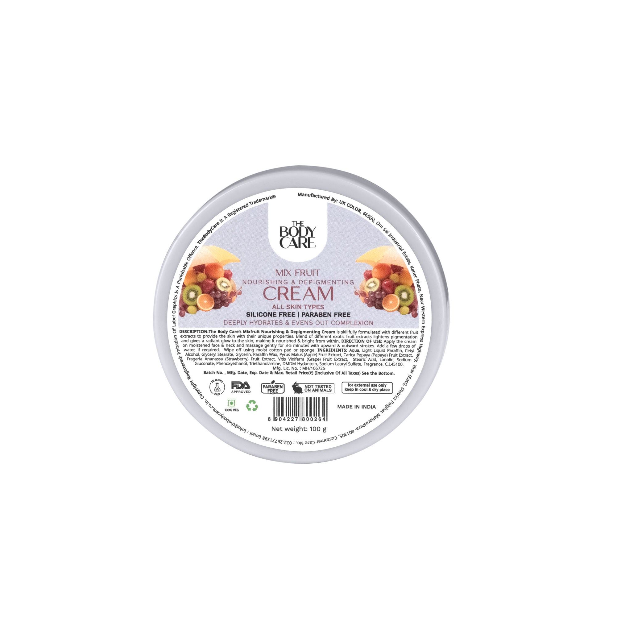The Body Care Mixfruit Nourishing & Depigmenting Cream | Grocsy