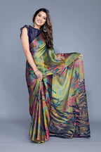 Mirchi Fashion Women's Chiffon Forest Designer Saree | Grocsy