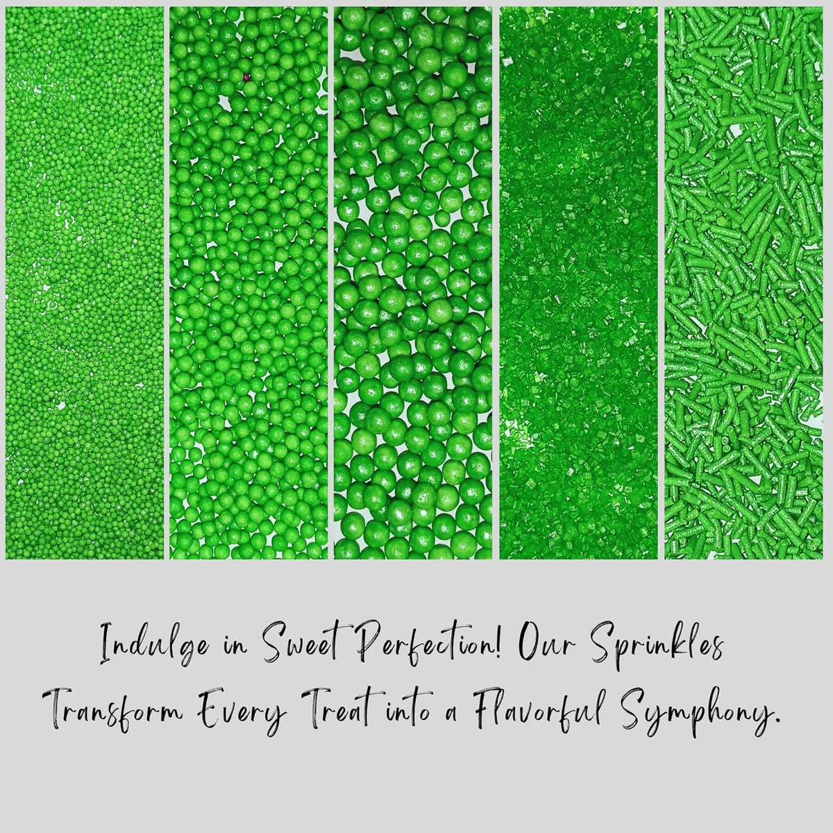 Confect Sprinkles for Cakes & Cupcakes Decoration | USP-11(Pea Green) | Grocsy