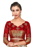 Mimosa Women's Kanchipuram Silk Saree With Blouse Piece | Grocsy
