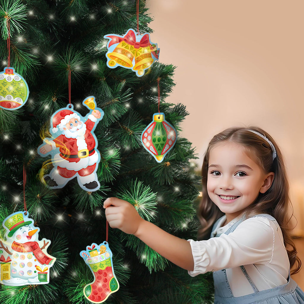 Imagimake Mirror Mosaic Christmas Kids Art Set | DIY Craft Kit | Foil Stickers for Kids | Birthday Gift for Girls and Boys Ages 3,4,5,6,7,8 | Christmas Toys for Girls Age 4,5,6,7,8 | Grocsy