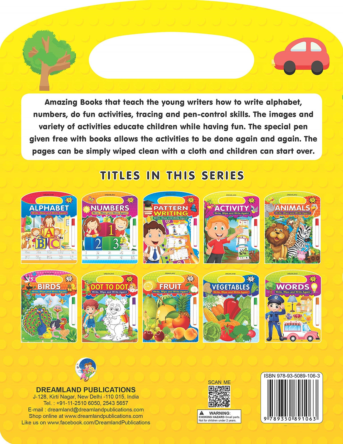 Dreamland Write and Wipe Book - Words | Grocsy