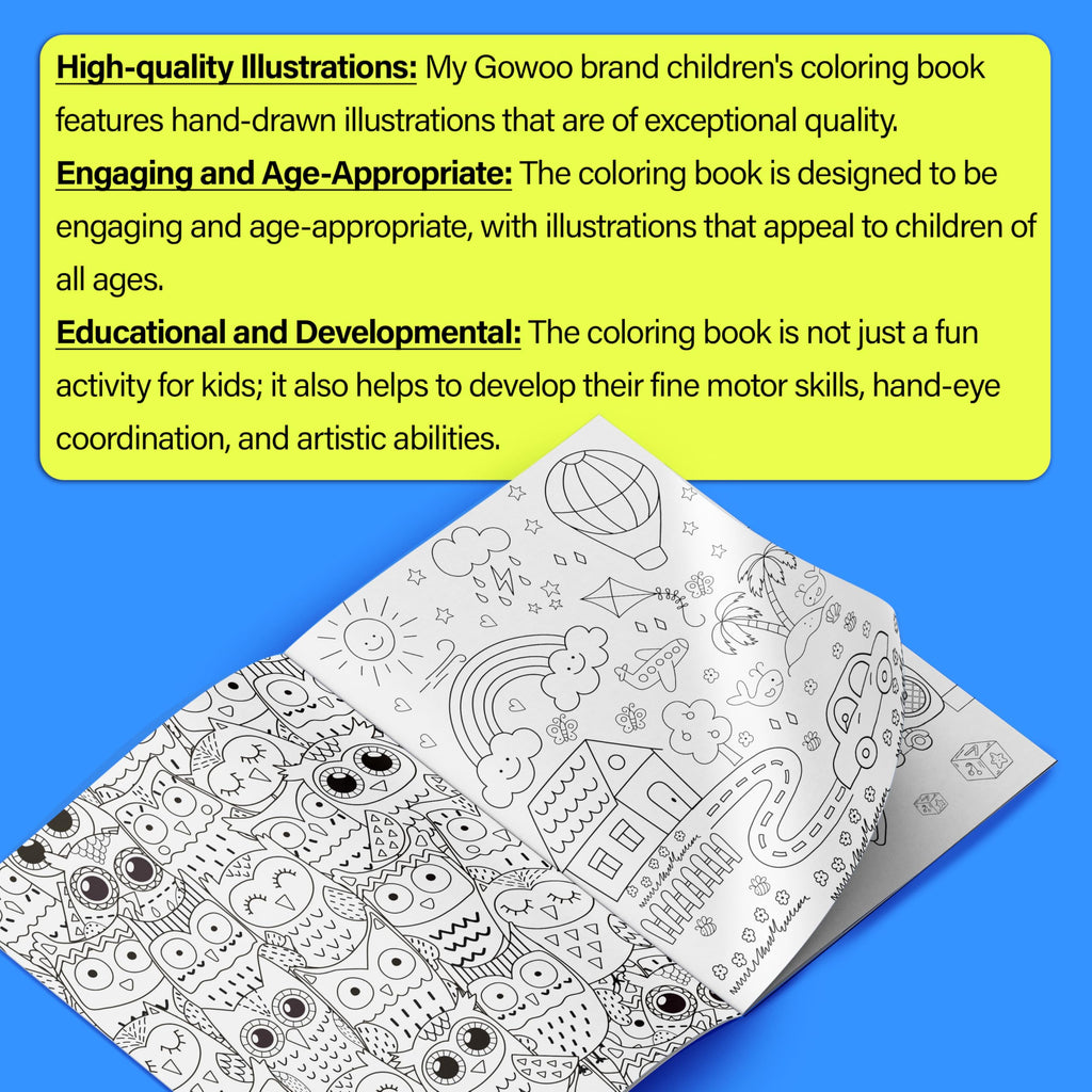 Doodle Colouring For Kids - Blue Edition : Kids Colouring Book, Colouring Book For Toddlers, Fun Learning Colouring Book, Colouring Book For Young Learners | Grocsy