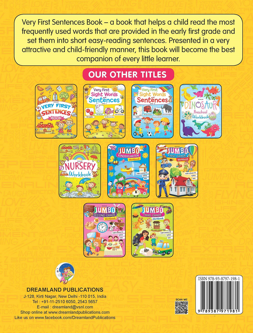 Dreamland Very First Sentences Book | Grocsy