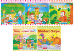 Storybook For Kids: Scholars Hub Moral Values Story Set 1 (Set Of 5 Books) (Illustrated) (Ages 5+) (80 Pages) | Thanking God | A New Friend | The Dustbin | Bunny- A Good Host | Obedient Chirpie | Grocsy