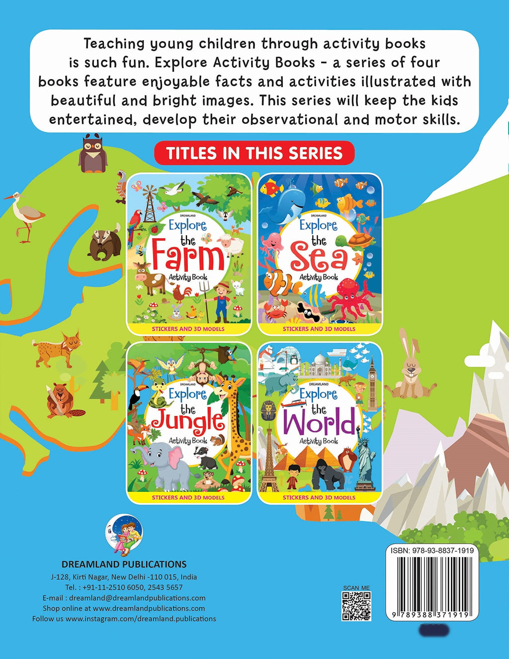 Dreamland Explore the World Activity Book with Stickers and 3D Models | Grocsy