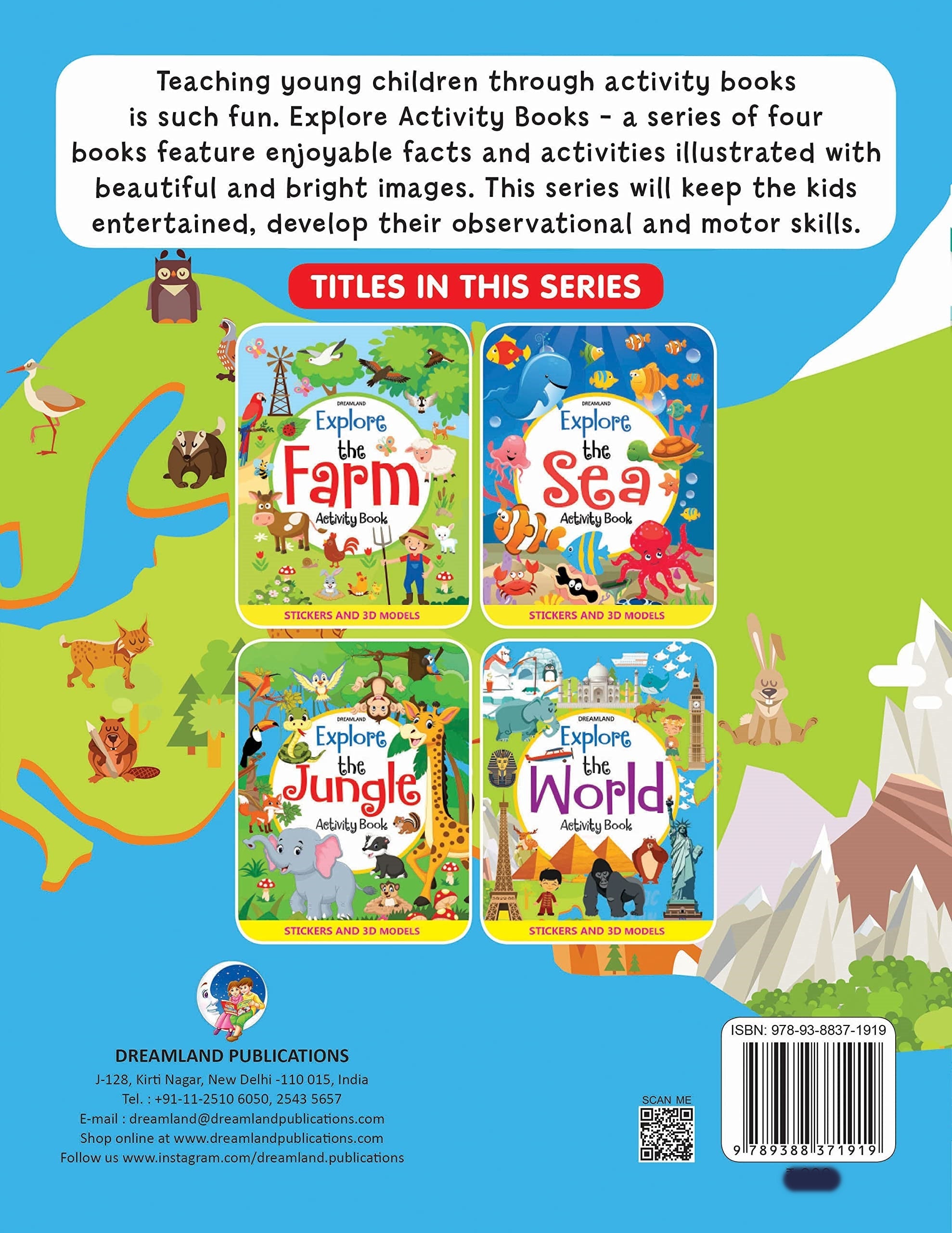 Dreamland Explore the World Activity Book with Stickers and 3D Models | Grocsy