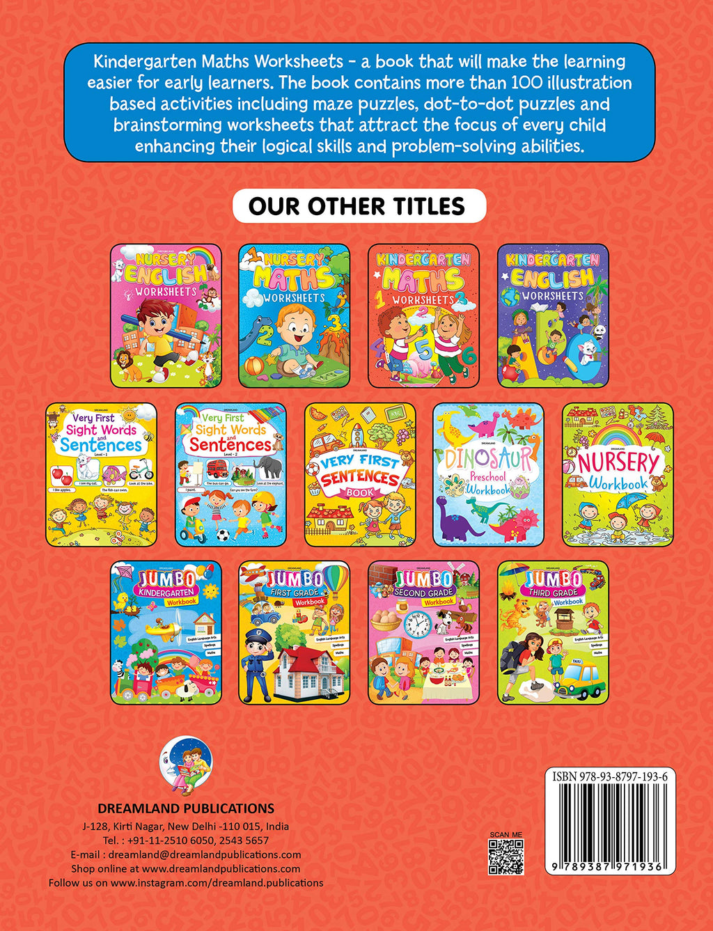Dreamland Kindergarten Maths Worksheets | Grocsy