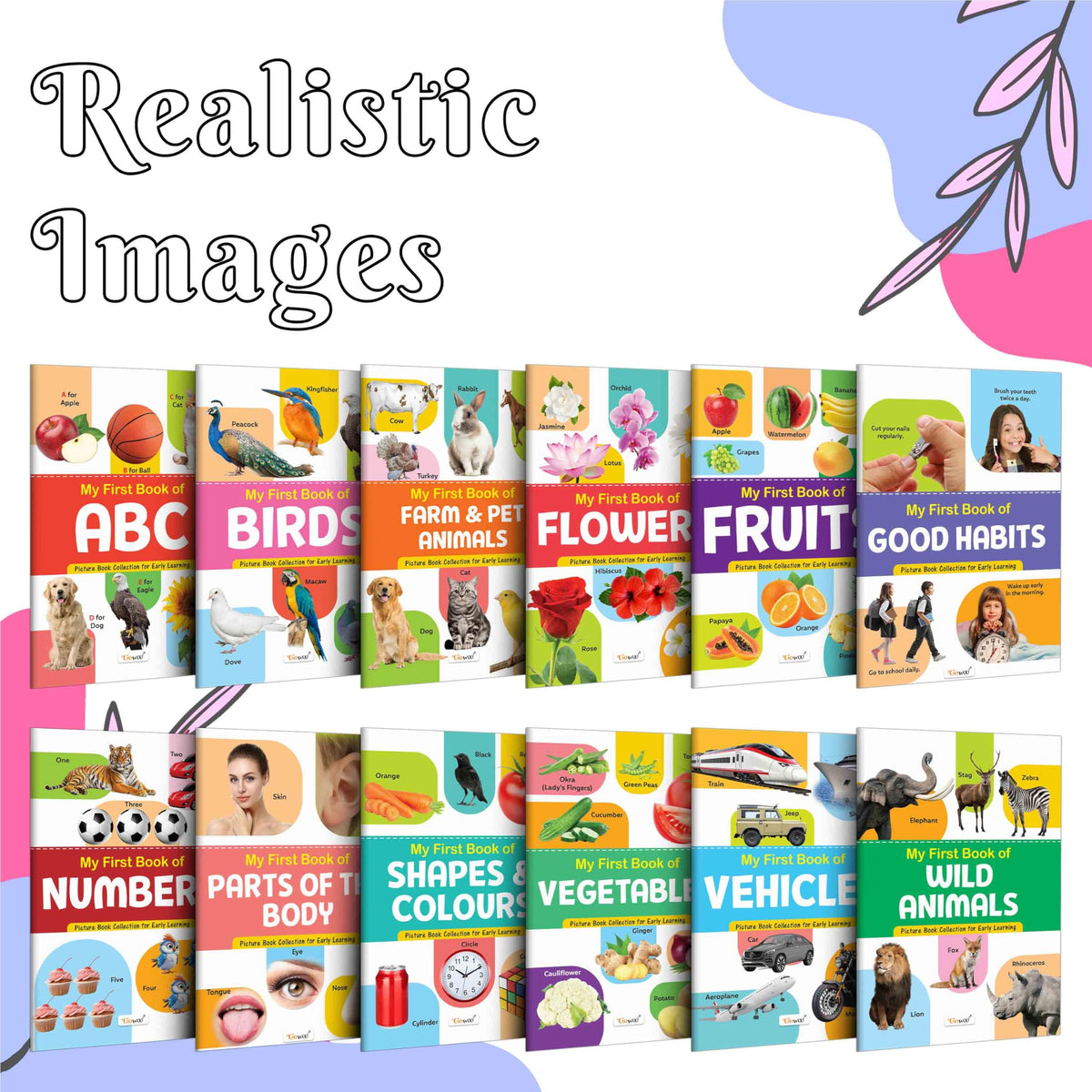 My First Picture Book Collection For Early Learning : Books For Children, Learning Picture Library For Kids, Toddler Book, Early Learning Book With 12 Topics | Grocsy