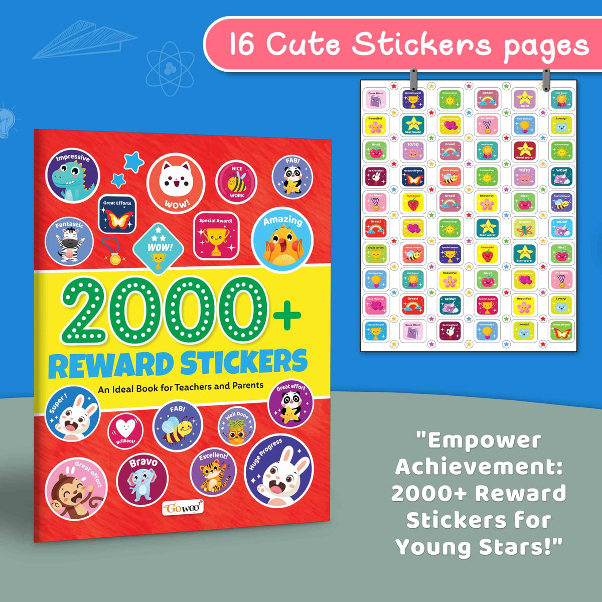 2000+ Reward Stickers: A Fun Sticker Book For Teachers And Parents - Encouraging And Celebrating Kids' Achievements With Over 2000 Stickers [Paperback] | Grocsy