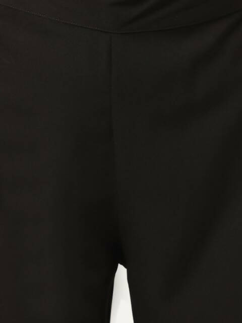 FIORRA Women's Black Poly Crepe Flared Kurta Pant With Dupatta | Grocsy