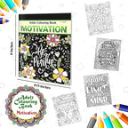 Motivation - Adult Colouring Book : Fun Colouring For Kids And Adults, Creative Coloring Book, Mindfulness Coloring Book, Relaxing Coloring Book | Grocsy