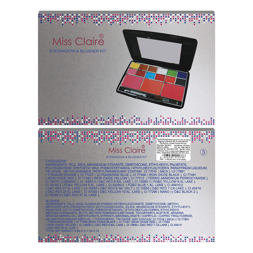 Miss Claire Eyeshadow & Blusher Kit - 377-15-3 | Grocsy