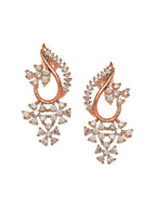 Saraf RS Jewellery Rose Gold-Polished White AD-Studded Jewellery Set | Grocsy