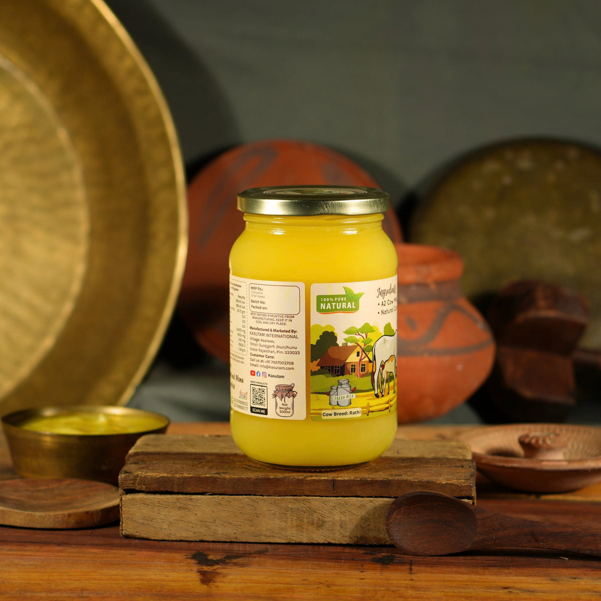 Kasutam A2 Desi Cow Bilona Ghee | Grocsy