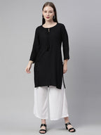 Souchii White Knitted Ethnic Palazzos | Grocsy