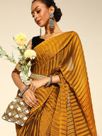Saree Mall Mustard Party Wear Saree with Matching Blouse | Grocsy