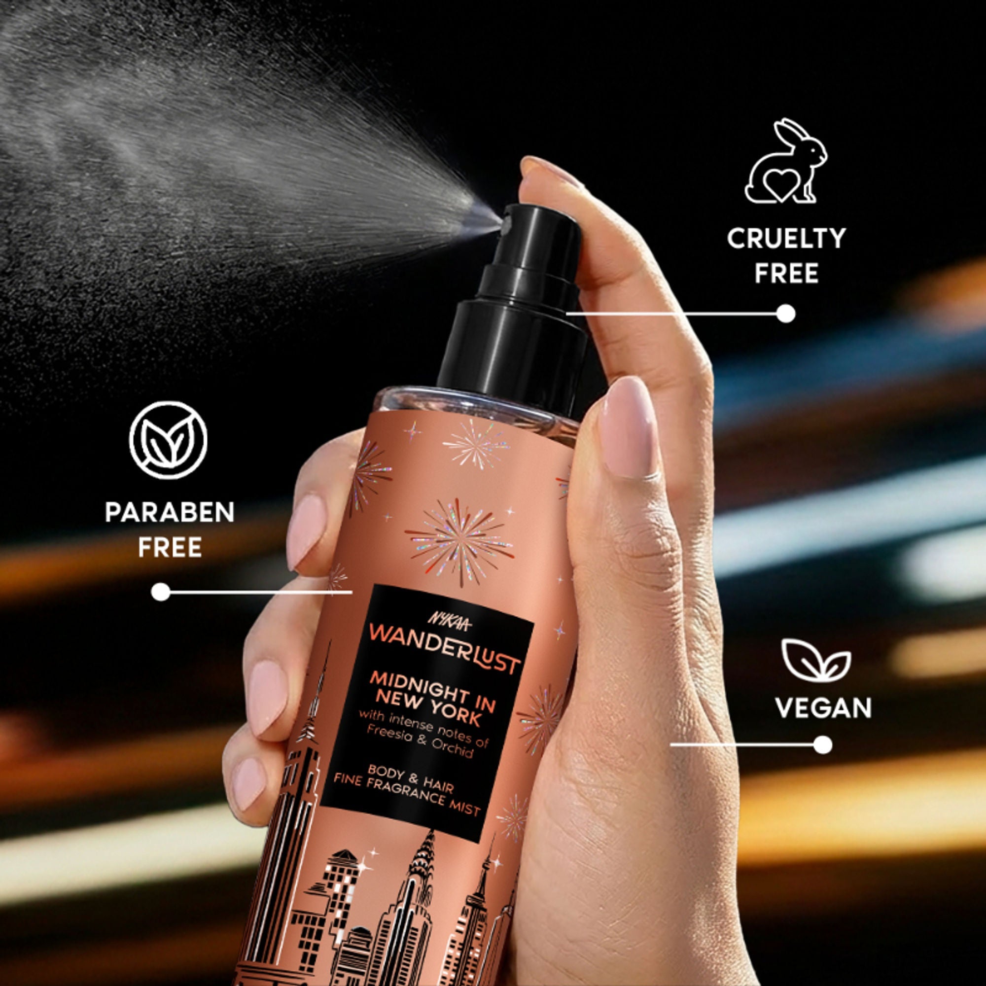 Wanderlust Fragrance Mist For Her - Midnight In New York | Grocsy
