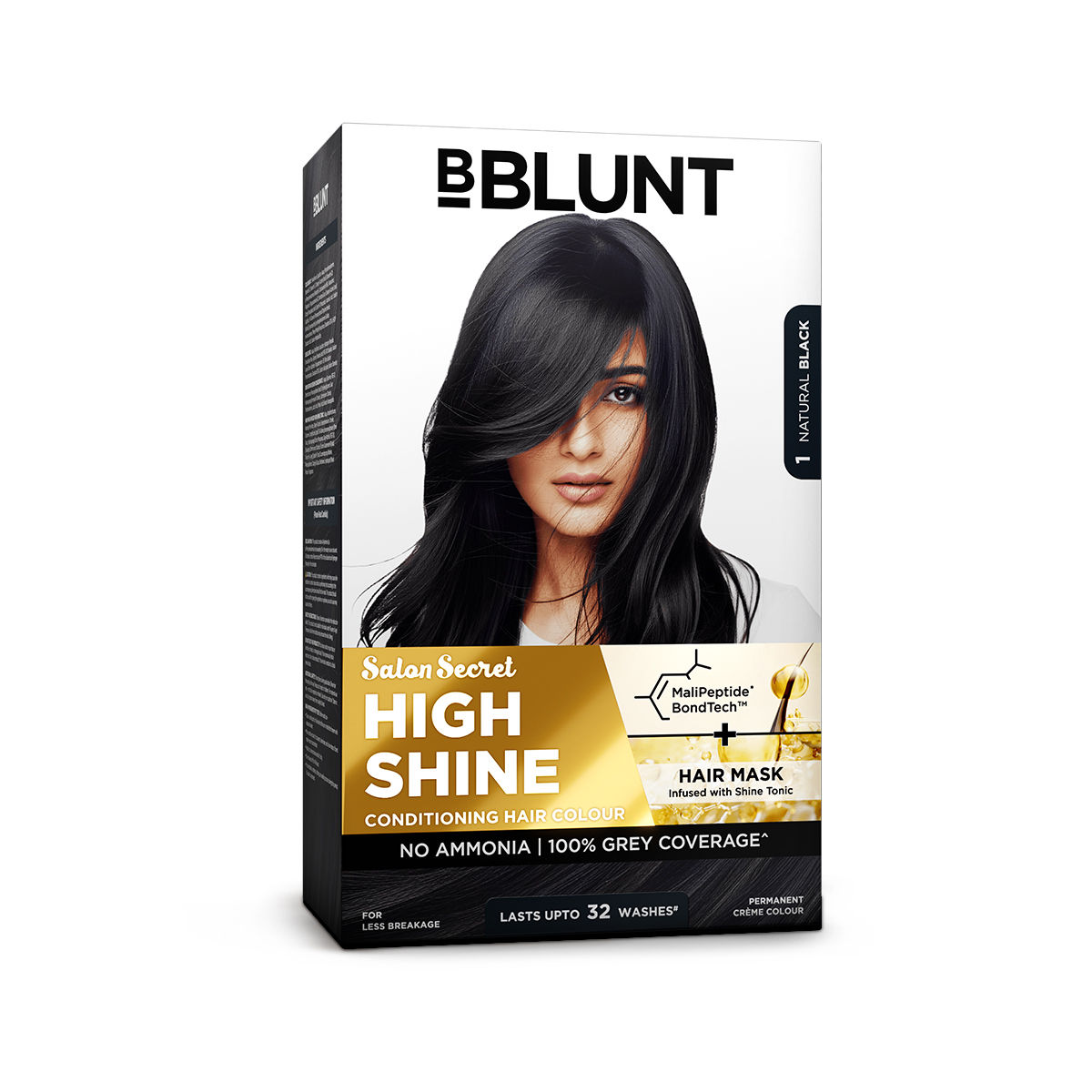 BBlunt Salon Secret High Shine Crème Hair Colour - Natural Black - Limited Time Offer | Grocsy