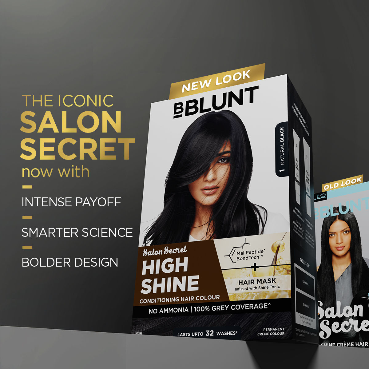 BBlunt Salon Secret High Shine Crème Hair Colour - Natural Black - Limited Time Offer | Grocsy