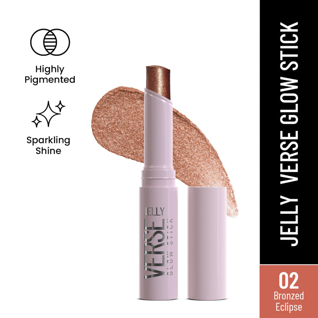 Swiss Beauty Jelly Verse Glow Eyeshadow Stick , Rich Color Payoff, Crease-Proof - Bronzed Eclipse | Grocsy