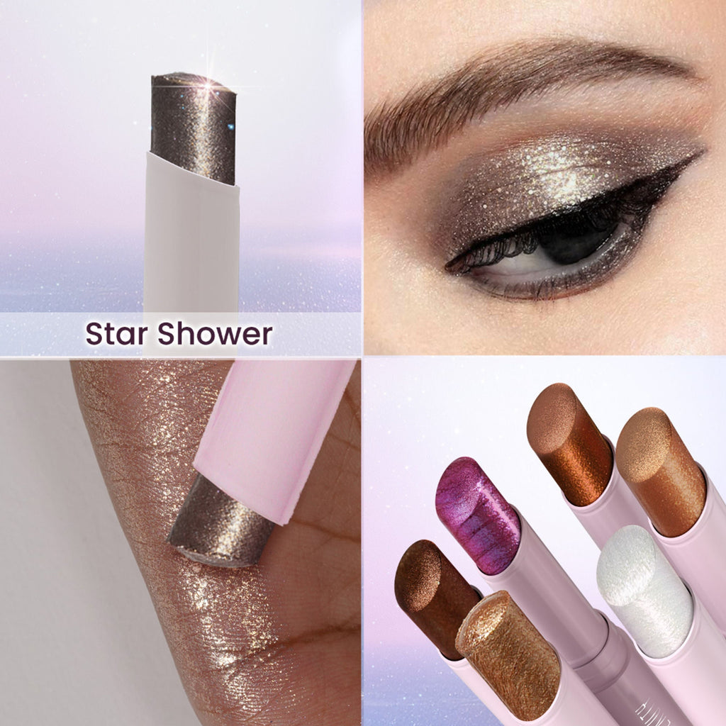 Swiss Beauty Jelly Verse Glow Eyeshadow Stick , Rich Color Payoff, Crease-Proof - Bronzed Eclipse | Grocsy