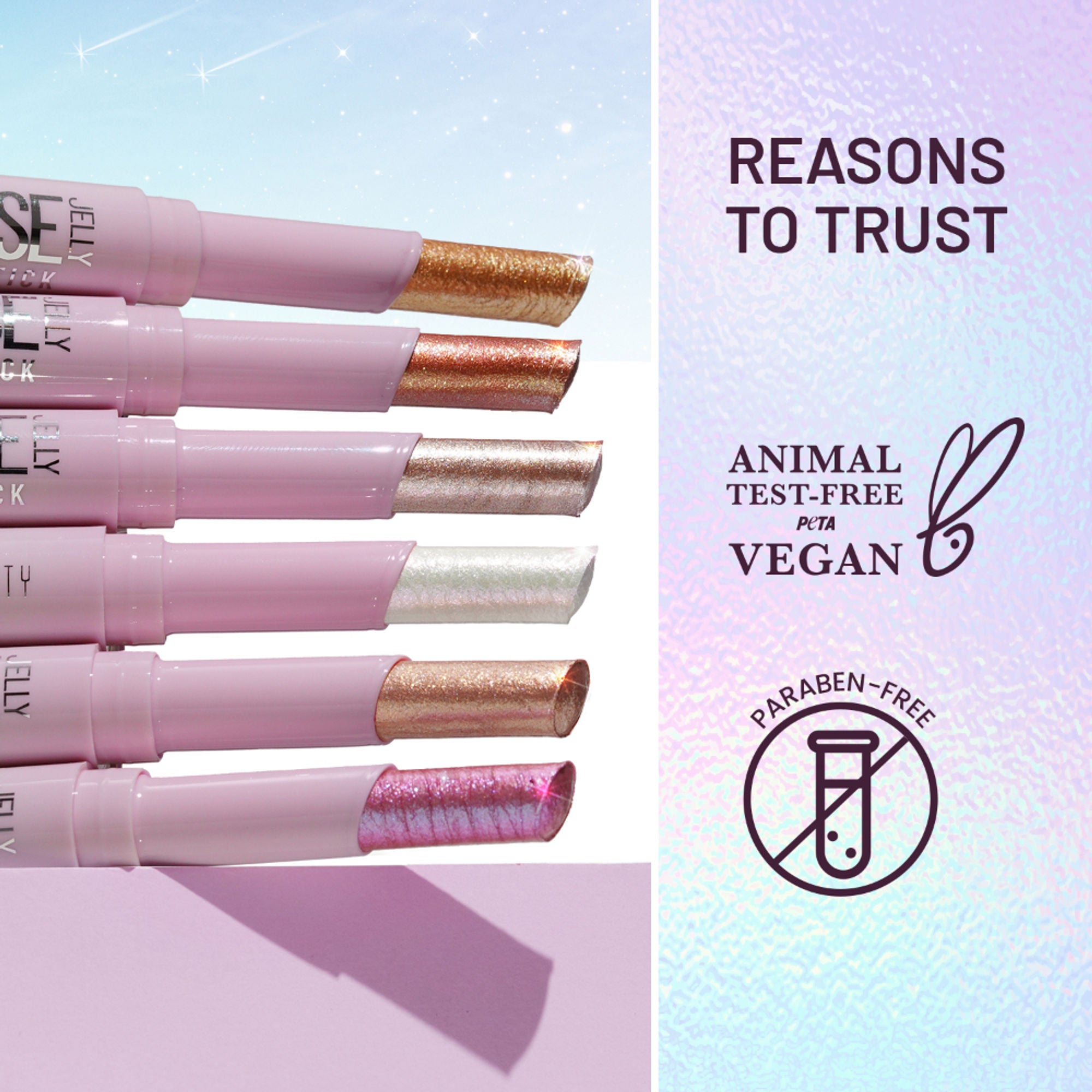 Swiss Beauty Jelly Verse Glow Eyeshadow Stick , Rich Color Payoff, Crease-Proof - Orbit Gleam | Grocsy