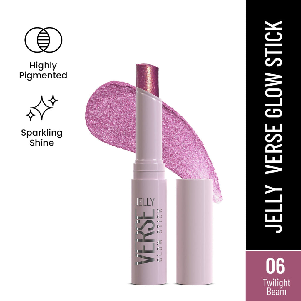Swiss Beauty Jelly Verse Glow Eyeshadow Stick , Rich Color Payoff, Crease-Proof - Twilight Beam | Grocsy