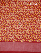 Combo of Parrot Green and Red Patola Print Semi Chanderi Saree By Gayathri Reddy Designer Studio | Grocsy