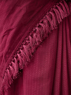 Tikhi Imli Woven Design Tasselled Satin Jacquard Ready to Wear Saree | Grocsy