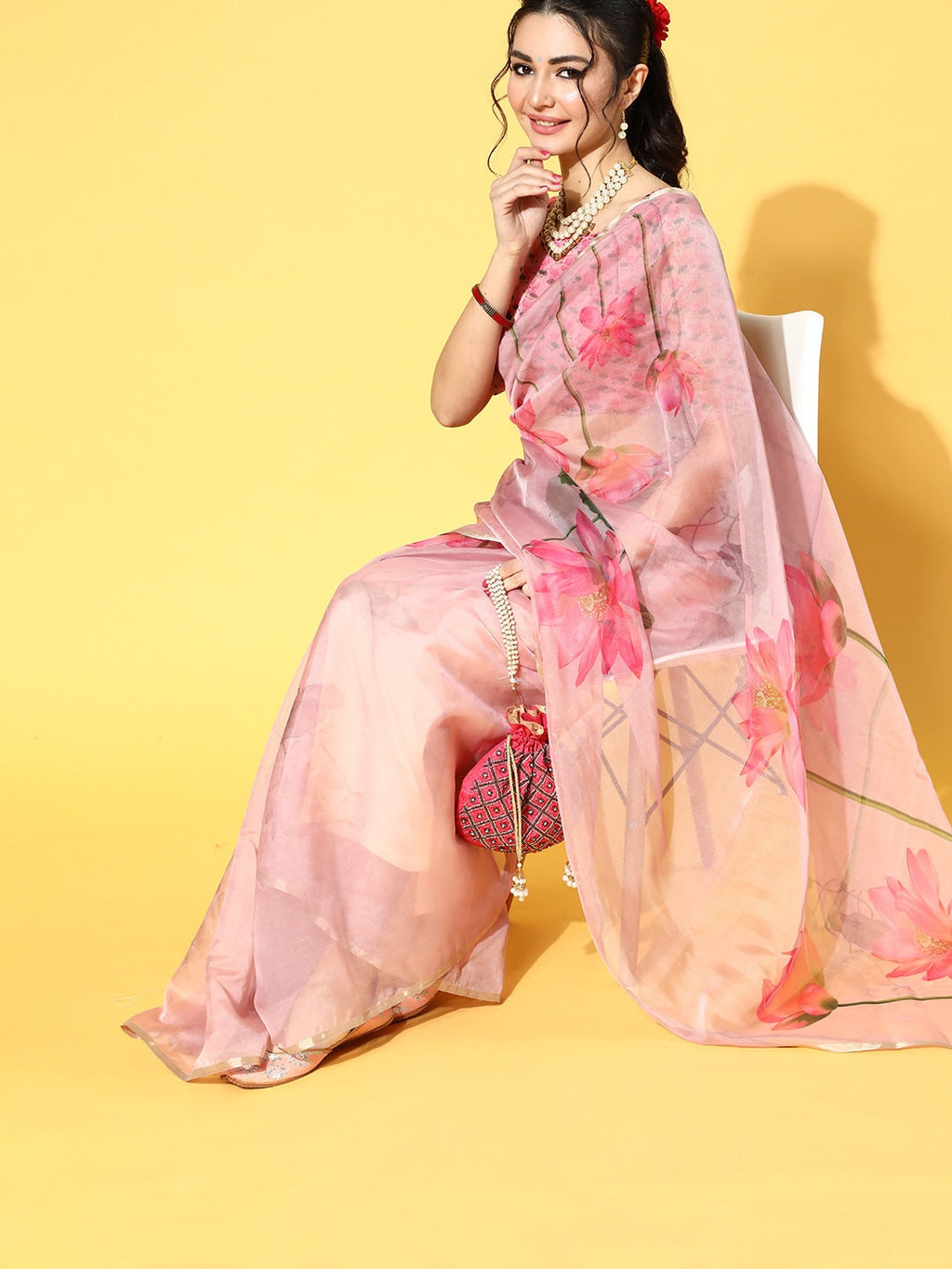 Saree Mall Saree Mall Floral Saree | Grocsy