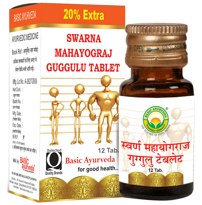 Basic Ayurveda Swarna Mahayograj Guggulu Tablet | Grocsy