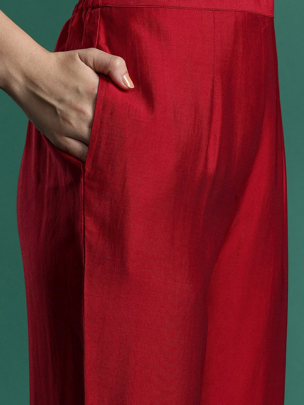 Indo Era Ethnic Motifs Embroidered Sequinned Liva Kurta With Trousers & Dupatta | Grocsy