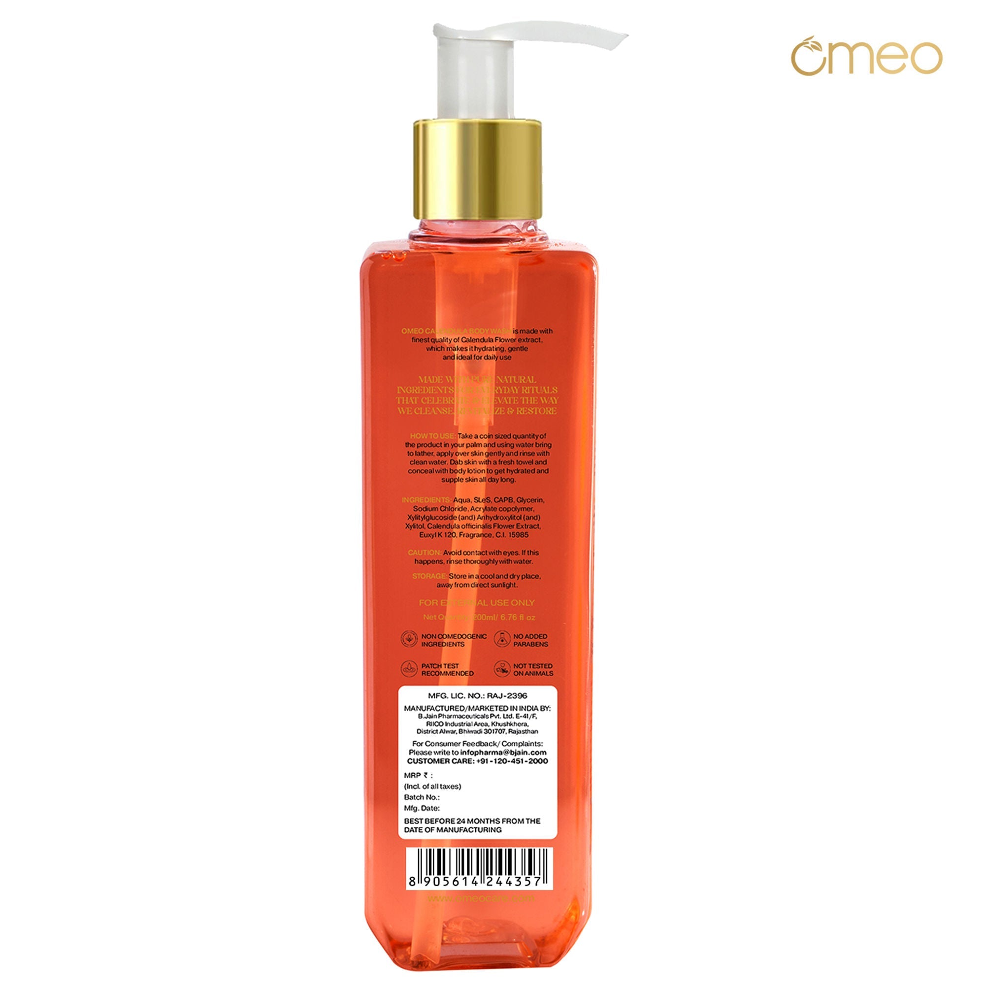 Omeo Calendula Body Wash Gentle Cleansing, Soft Nourshing Body Wash | Grocsy